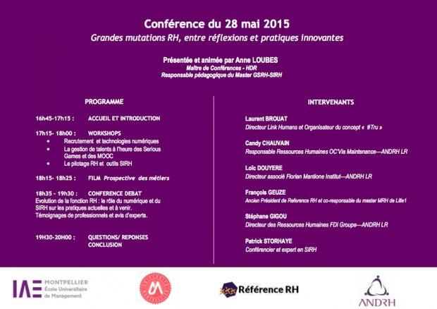 Programme conférence 28 mai 2015